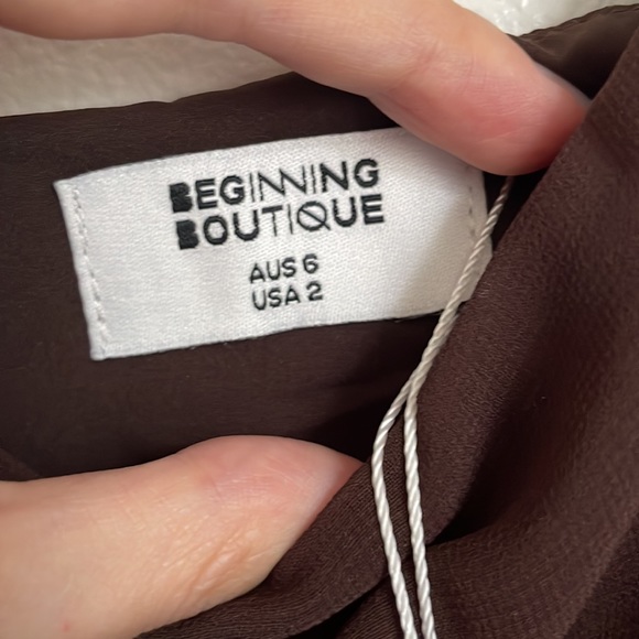 Beginning boutique brown mini dress - Picture 7 of 9
